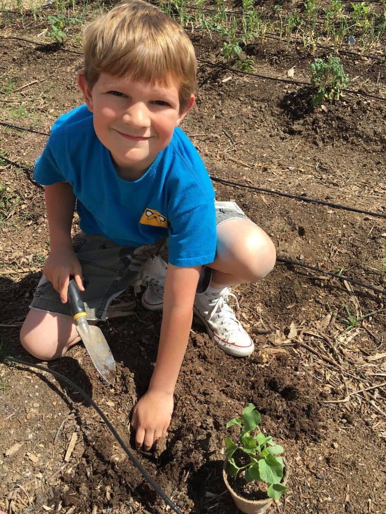 get your kids outdoors gardening