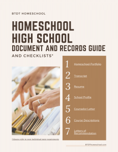 Homeschool High School Document & Records Guide