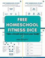Free Homeschool Fitness Dice